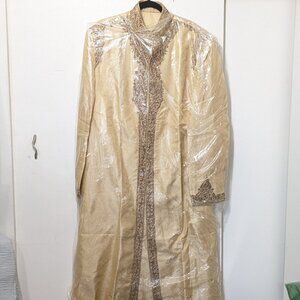 Gold Sherwani with beautiful design